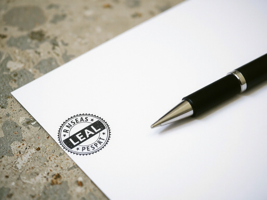 Document juridique avec sceaux